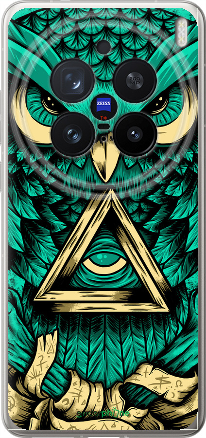 Силиконовый чехол Сова Арт-тату для Vivo X200 PRO - 3971u-3883 изображение 