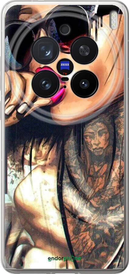 Силіконовий чехол Дівчина в тату для Vivo X200 PRO - 4001u-3883 изображение 