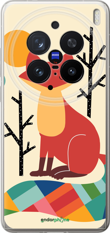 Силиконовый чехол Rainbow fox для Vivo X200 PRO - 4010u-3883 изображение 