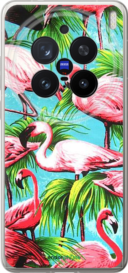 Силиконовый чехол Tropical background для Vivo X200 PRO - 4016u-3883 изображение 