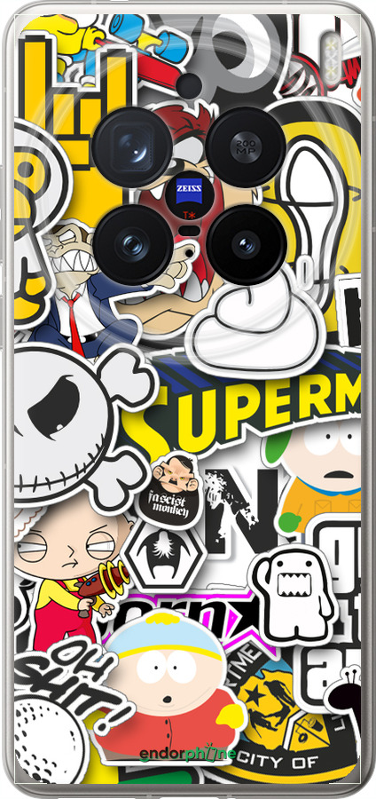 Силіконовий чехол Popular logos для Vivo X200 PRO - 4023u-3883 изображение 