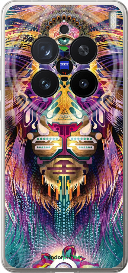 Силіконовий чехол Люмінесцентний лев для Vivo X200 PRO - 4037u-3883 изображение 