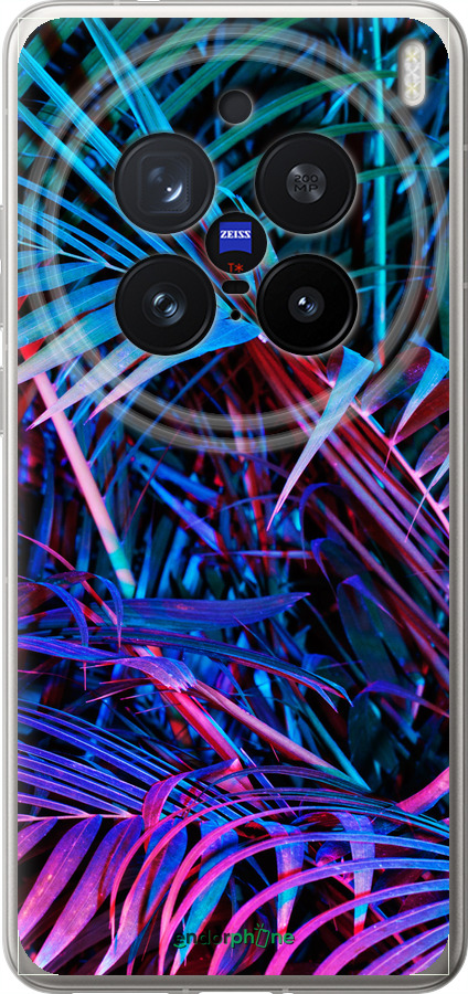 Силиконовый чехол Папоротник под ультрафиолетом для Vivo X200 PRO - 4069u-3883 изображение 