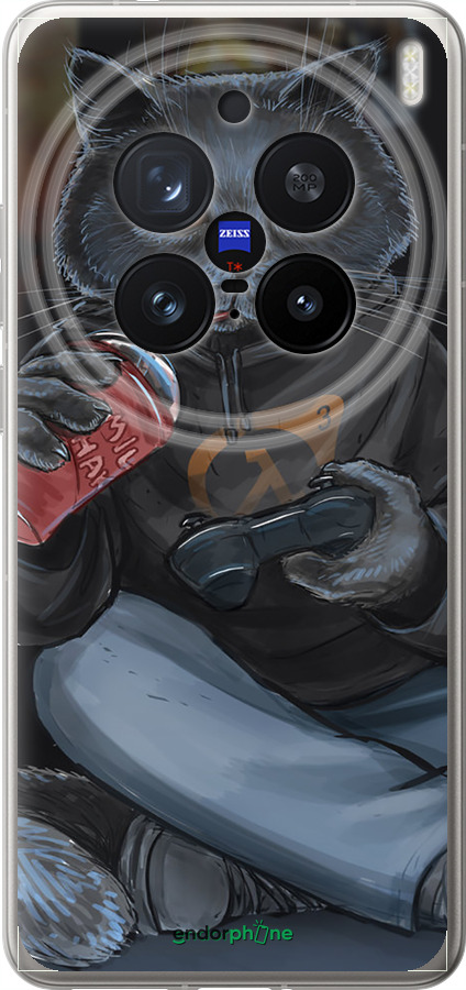 Силиконовый чехол gamer cat для Vivo X200 PRO - 4140u-3883 изображение 