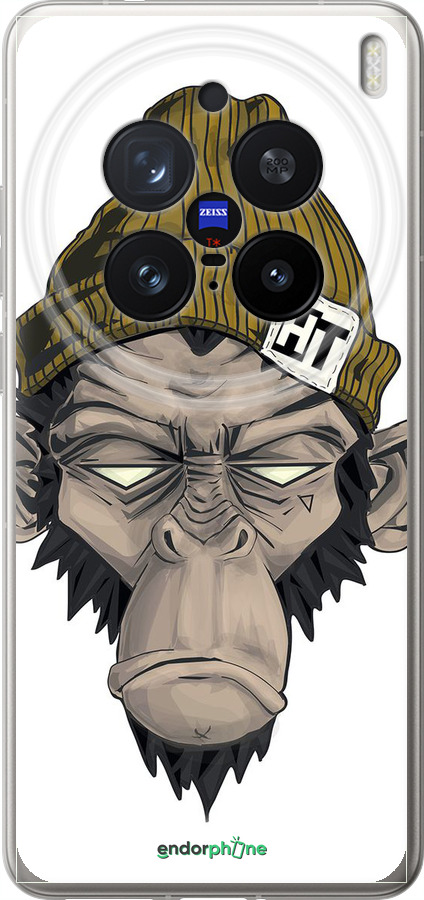 Силиконовый чехол Обезьяна в шапке для Vivo X200 PRO - 4183u-3883 изображение 