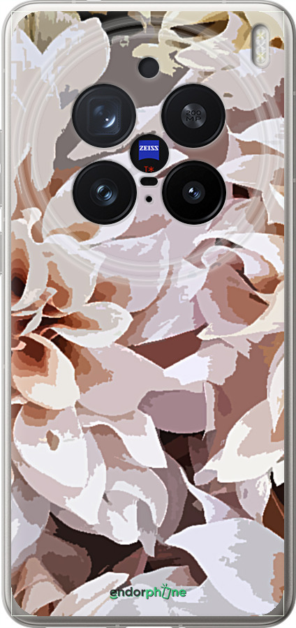 Силиконовый чехол пионы акварелью для Vivo X200 PRO - 4376u-3883 изображение 