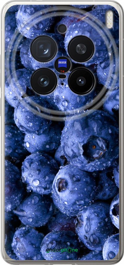 Силиконовый чехол Голубика для Vivo X200 PRO - 4459u-3883 изображение 