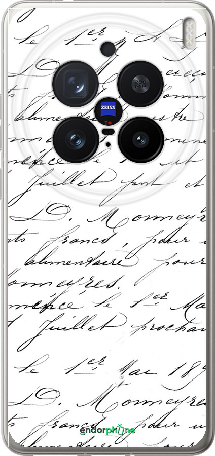 Силіконовий чехол Прописний шрифт  для Vivo X200 PRO - 4475u-3883 изображение 