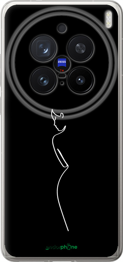 Силиконовый чехол Силуэт1 для Vivo X200 PRO - 4590u-3883 изображение 