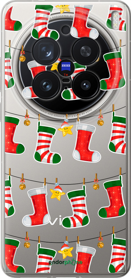 Силиконовый чехол Новогодний 9 для Vivo X200 PRO - 4622u-3883 изображение 