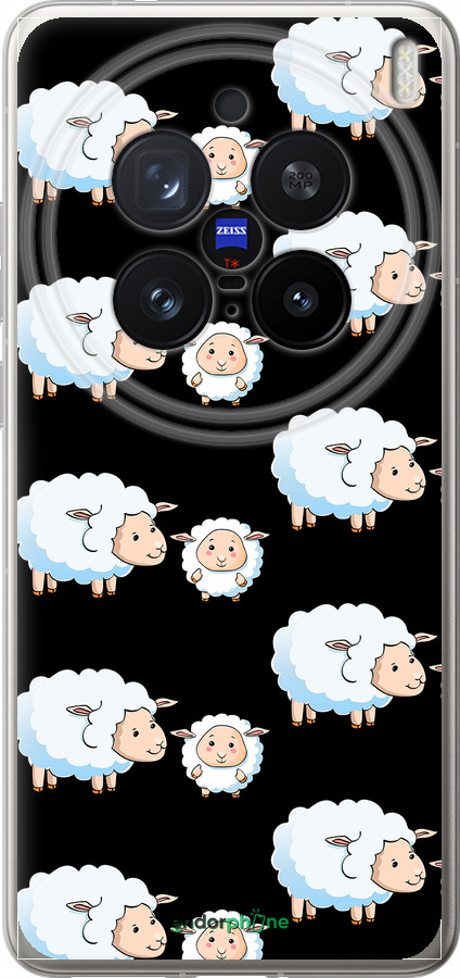 Силіконовий чехол Овечки1 для Vivo X200 PRO - 4637u-3883 изображение 