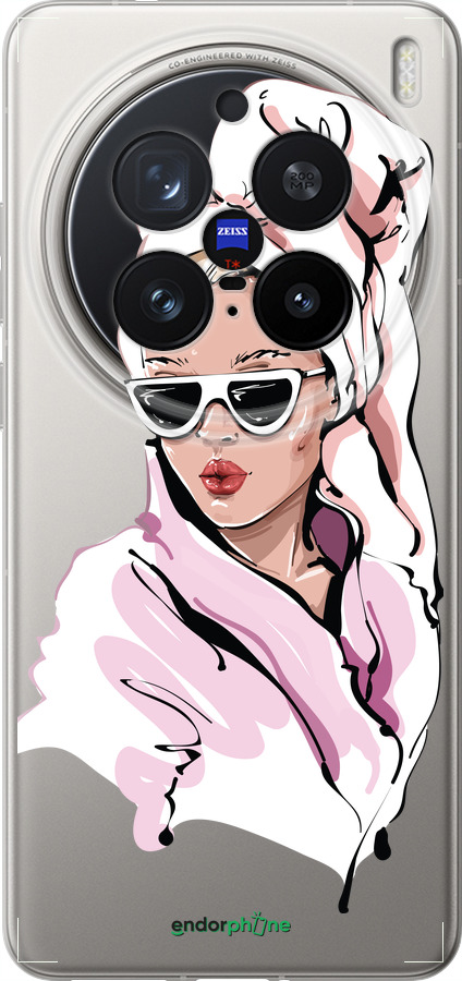 Силіконовий чехол Дівчина в окулярах 2 для Vivo X200 PRO - 4714u-3883 изображение 