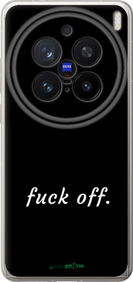 Силиконовый чехол Fuck off для Vivo X200 PRO - 4731u-3883 изображение 