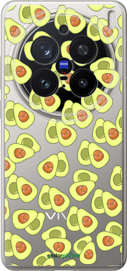 Силіконовий чехол Веселі авокадо для Vivo X200 PRO - 4799u-3883 изображение 