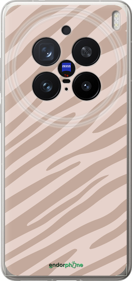 Силіконовий чехол Зебра беж для Vivo X200 PRO - 4875u-3883 изображение 