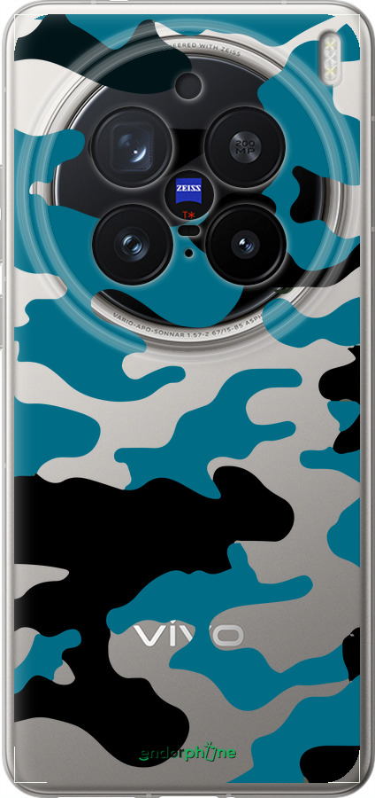 Силіконовий чехол Камуфляж прозорий фон для Vivo X200 PRO - 4877u-3883 изображение 