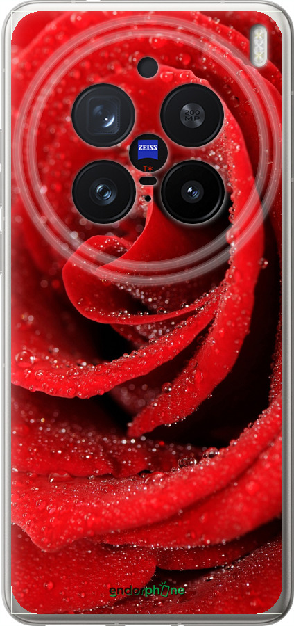 Силиконовый чехол Красная роза для Vivo X200 PRO - 529u-3883 изображение 