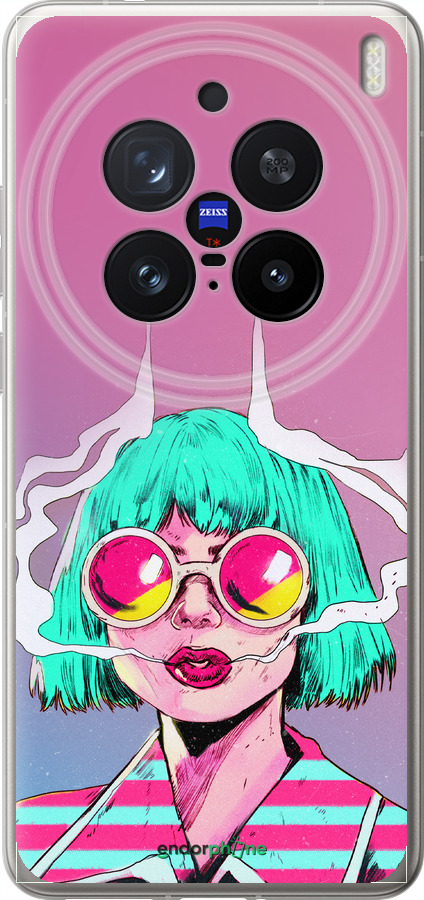 Силиконовый чехол Поп арт девушка для Vivo X200 PRO - 5378u-3883 изображение 