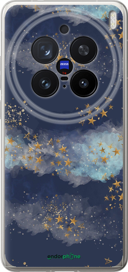 Силіконовий чехол Ніч золоті зірки для Vivo X200 PRO - 5421u-3883 изображение 