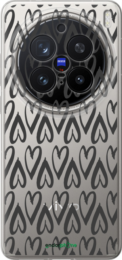 Силіконовий чехол Серця v2 для Vivo X200 PRO - 5497u-3883 изображение 