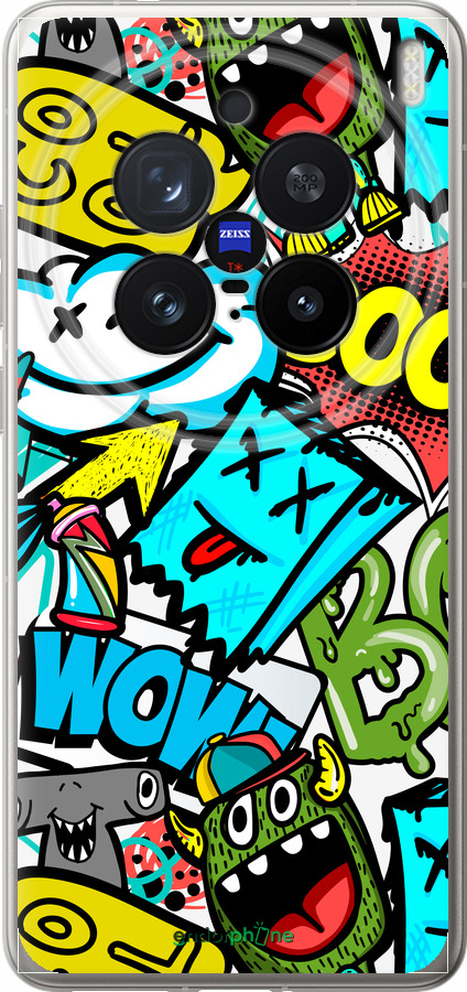 Силіконовий чехол Стікери v4 для Vivo X200 PRO - 5508u-3883 изображение 