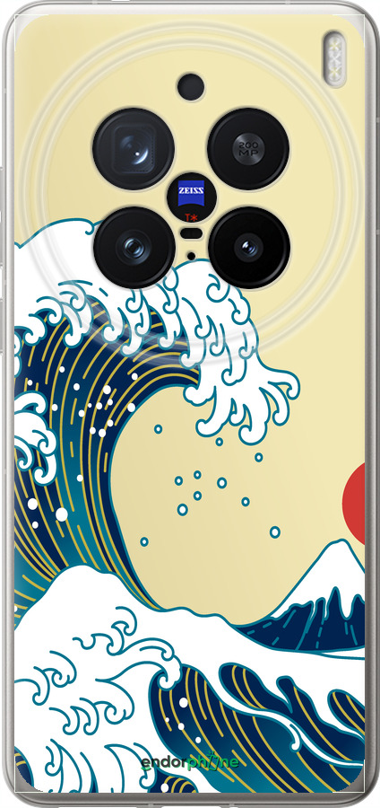 Силіконовий чехол Японські хвилі для Vivo X200 PRO - 5533u-3883 изображение 