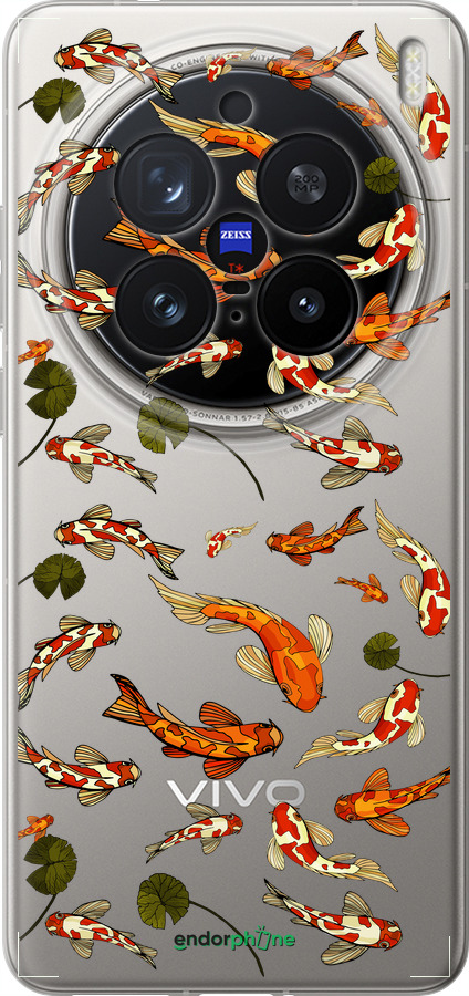 Силиконовый чехол Рыбы Кои для Vivo X200 PRO - 5535u-3883 изображение 