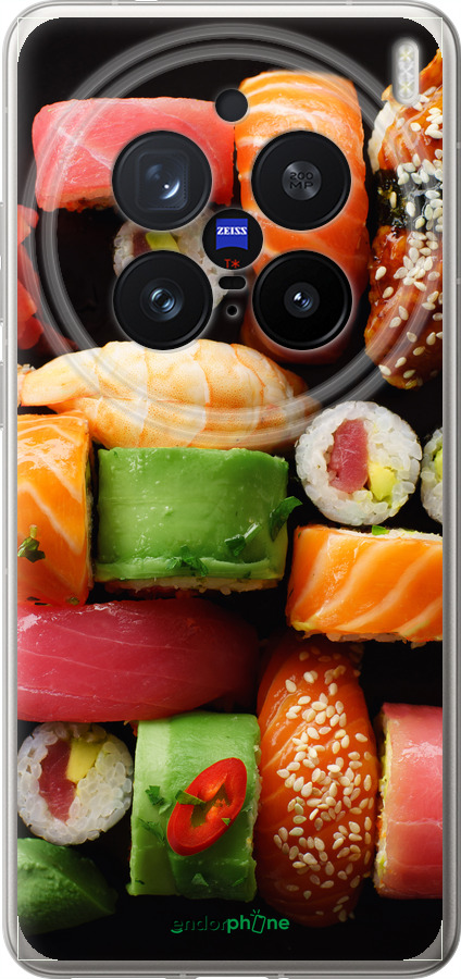 Силіконовий чехол Суші v2 для Vivo X200 PRO - 5539u-3883 изображение 