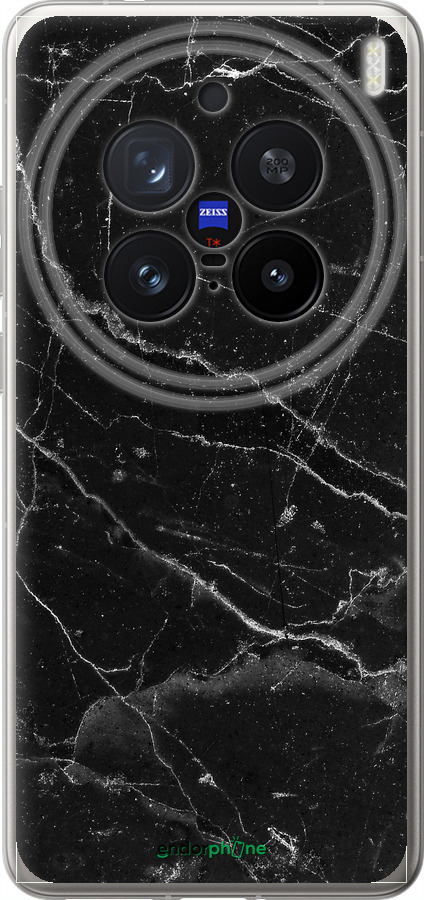Силиконовый чехол Черный мрамор v2 для Vivo X200 PRO - 5568u-3883 изображение 