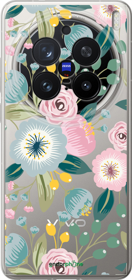 Силіконовий чехол Квіткові шпалери v2 для Vivo X200 PRO - 5602u-3883 изображение 