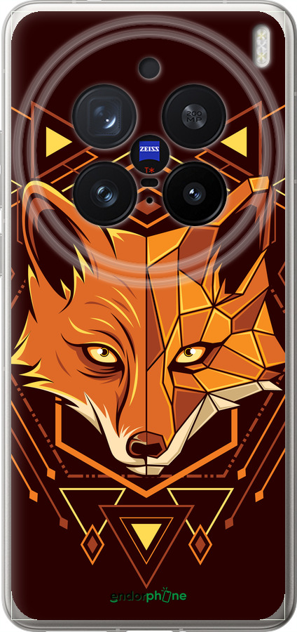 Силиконовый чехол Лиса геометрия для Vivo X200 PRO - 5607u-3883 изображение 