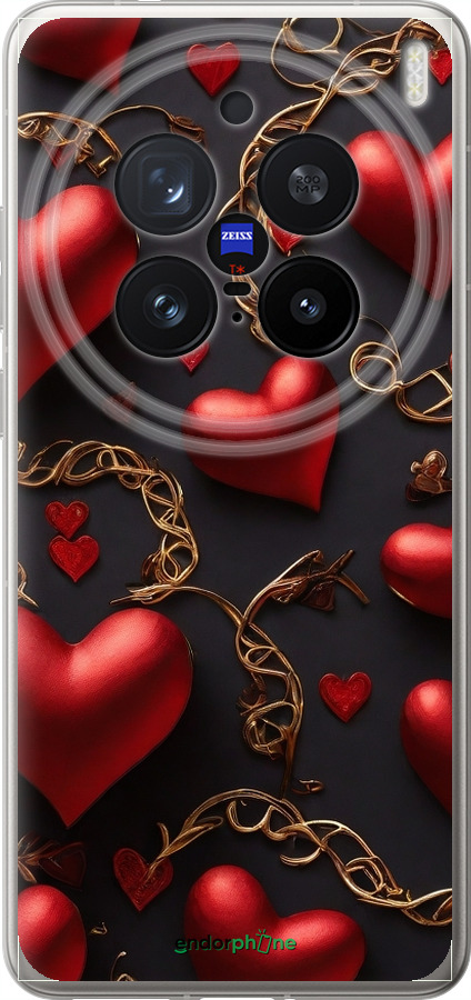 Силіконовий чехол Сердечки для Vivo X200 PRO - 5831u-3883 изображение 