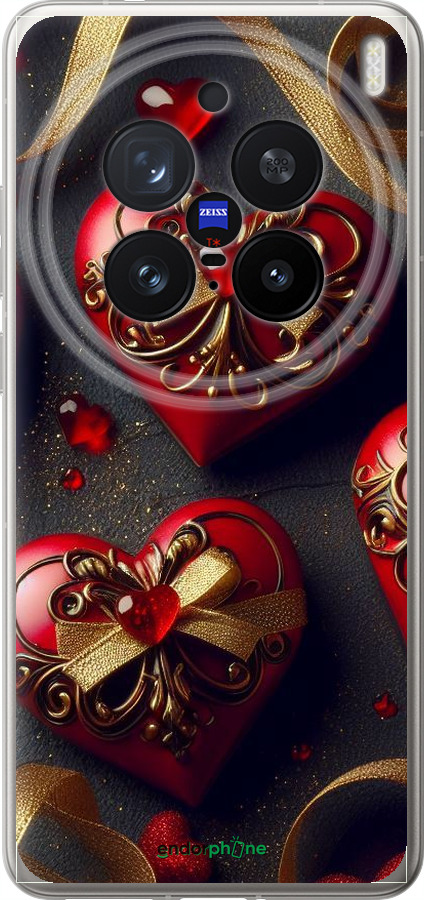 Силіконовий чехол Сердечки v4 для Vivo X200 PRO - 5834u-3883 изображение 