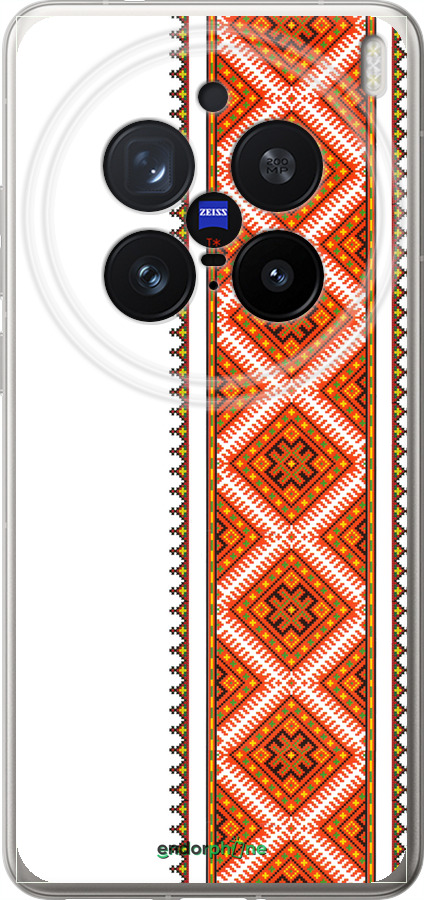 Силіконовий чехол Вишиванка 25 для Vivo X200 PRO - 593u-3883 изображение 