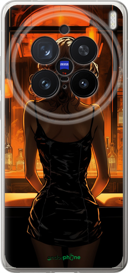 Силіконовий чехол Чохол для телефону Дівчина в барі для Vivo X200 PRO - 5947u-3883 изображение 