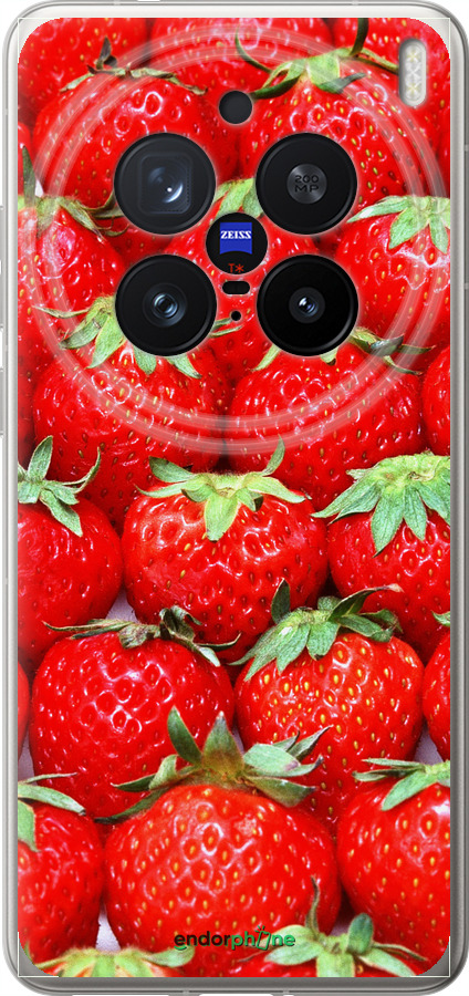 Силіконовий чехол Полуниця для Vivo X200 PRO - 6020u-3883 изображение 