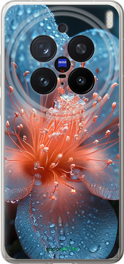 Силиконовый чехол Роса на цветке для Vivo X200 PRO - 6039u-3883 изображение 