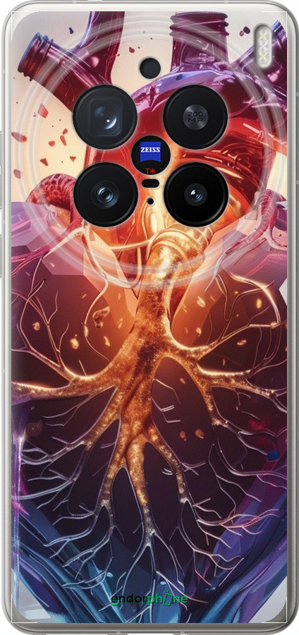 Силиконовый чехол Crystal Heart для Vivo X200 PRO - 6070u-3883 изображение 