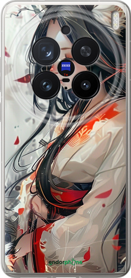 Силіконовий чехол Кіцуне для Vivo X200 PRO - 6073u-3883 изображение 