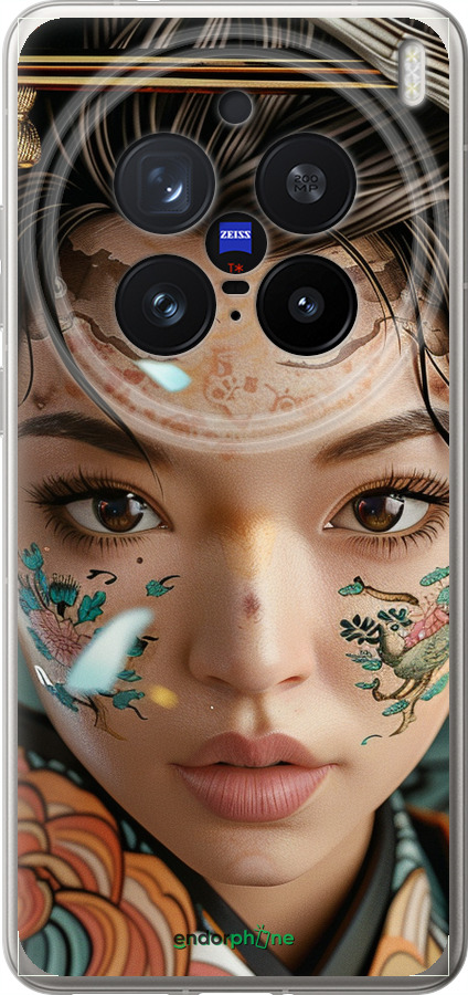 Силиконовый чехол Взгляд души самурая для Vivo X200 PRO - 6076u-3883 изображение 