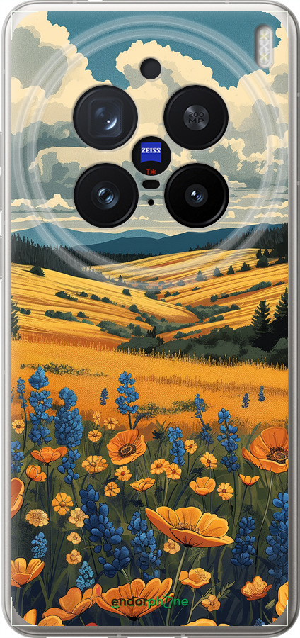 Силіконовий чехол Українське поле для Vivo X200 PRO - 6082u-3883 изображение 