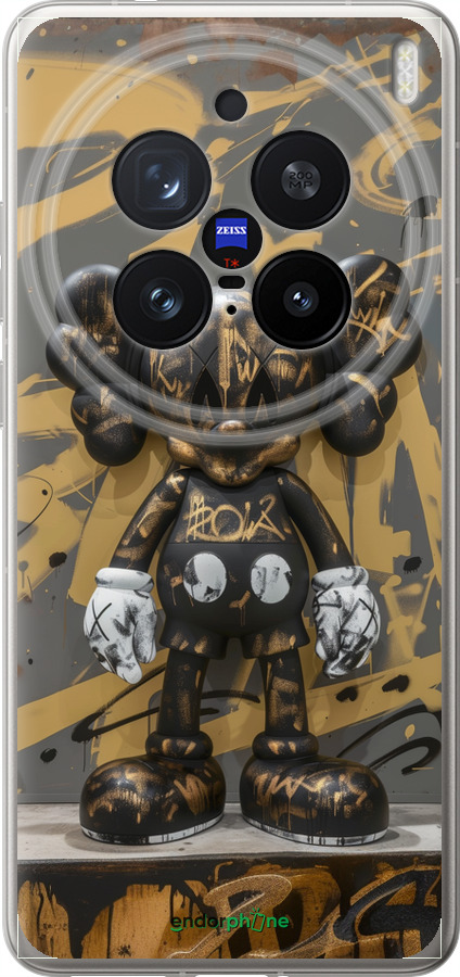 Силіконовий чехол Bronze kaws для Vivo X200 PRO - 6097u-3883 изображение 