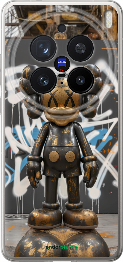 Силіконовий чехол Bronze kaws v3 для Vivo X200 PRO - 6099u-3883 изображение 