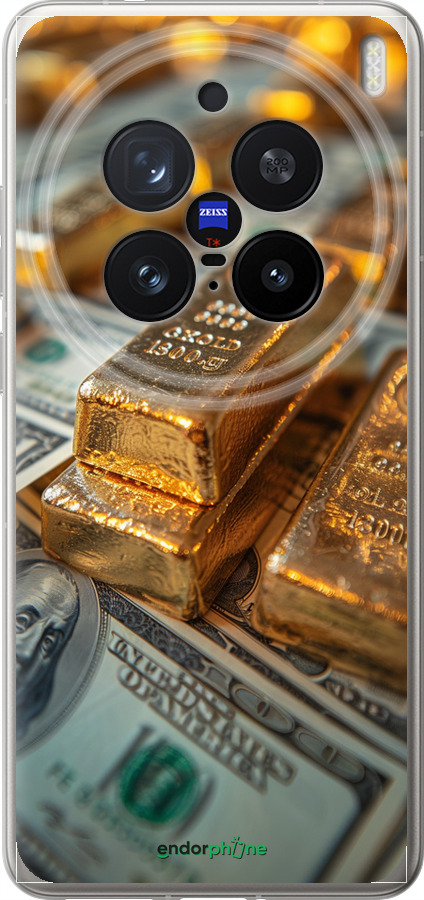 Силиконовый чехол Слитки и доллары для Vivo X200 PRO - 6105u-3883 изображение 