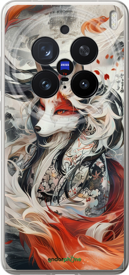 Силіконовий чехол Дух кицуне для Vivo X200 PRO - 6107u-3883 изображение 