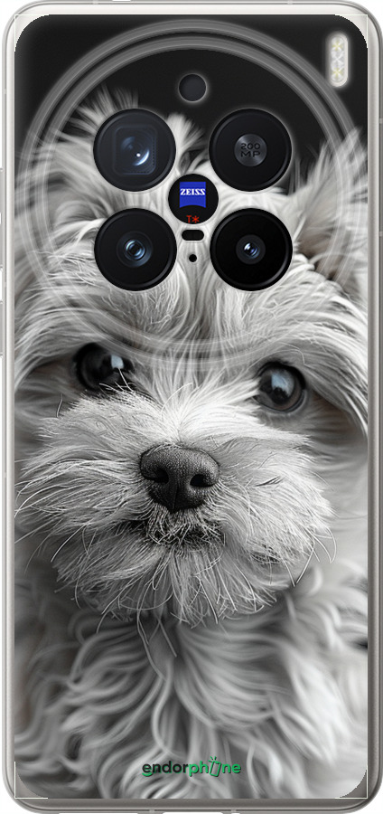 Силиконовый чехол Мальтипу на чорном фоне для Vivo X200 PRO - 6156u-3883 изображение 