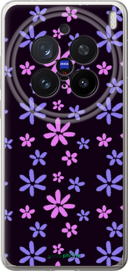 Силиконовый чехол с  цветами для Vivo X200 PRO - 6258u-3883 изображение 