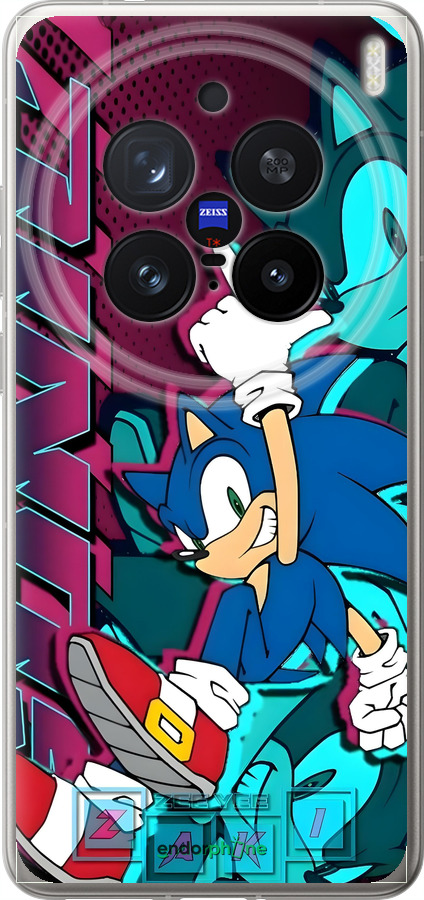 Силиконовый чехол Соник для Vivo X200 PRO - 6284u-3883 изображение 