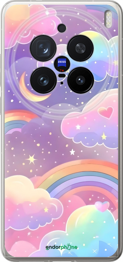 Силіконовий чехол Хмари та веселка для Vivo X200 PRO - 6312u-3883 изображение 