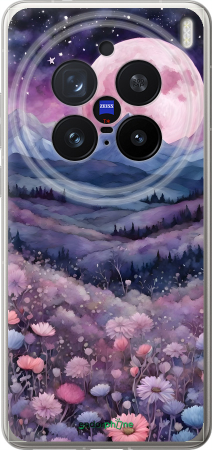 Силіконовий чехол Ніч місяць арт для Vivo X200 PRO - 6319u-3883 изображение 